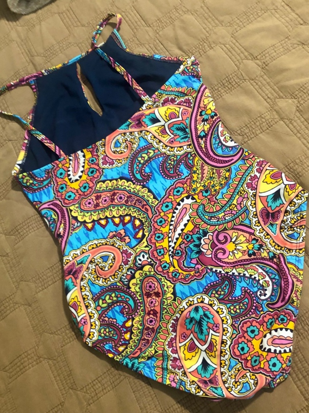 Ellen Tracy Multi-Color Swimsuit - Picture 5 of 6